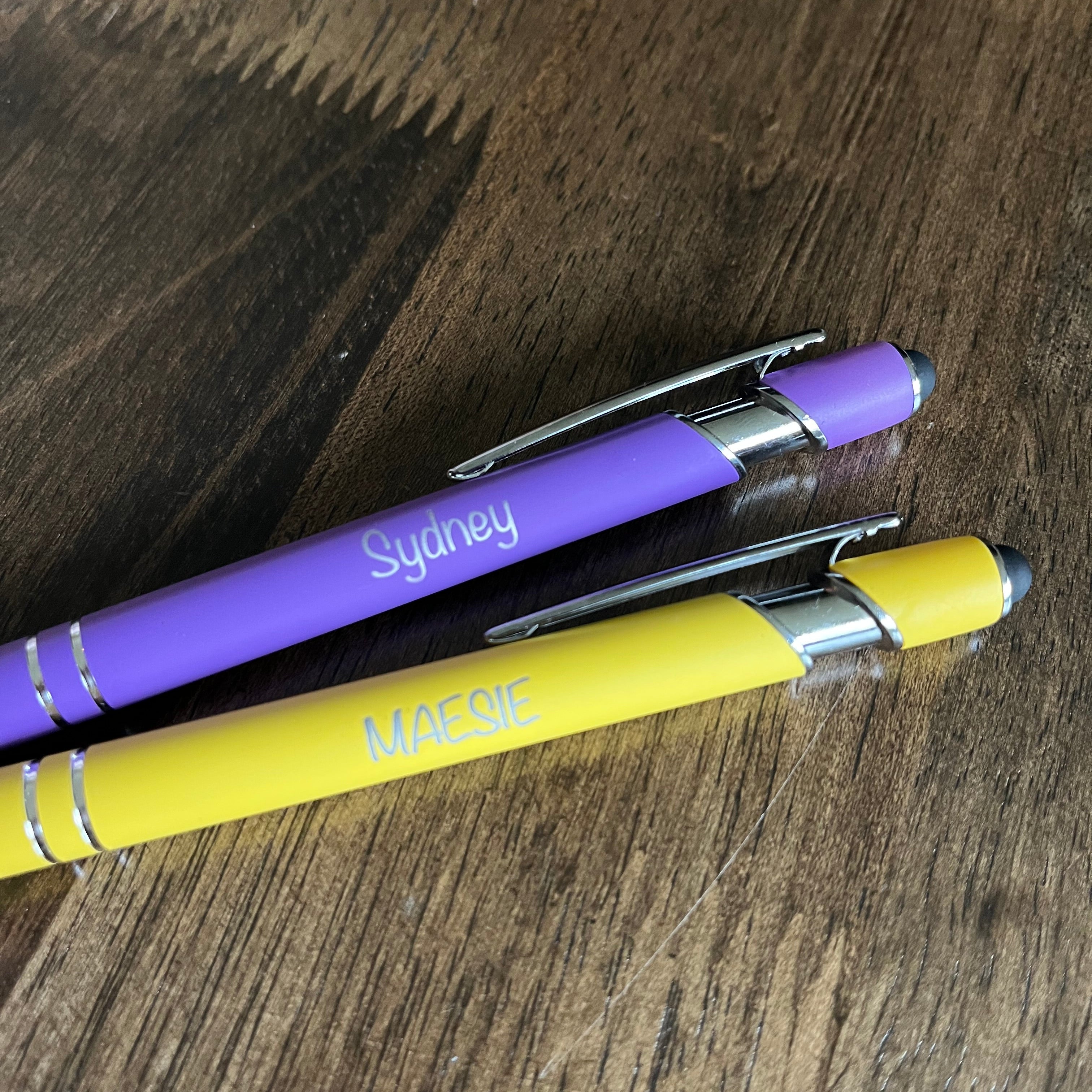 Custom Engraved Colorful Pens