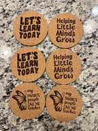 Custom Engraved Cork Coasters for Teachers