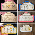 Custom Engraved "Grandma's Garden" Wooden Plaque
