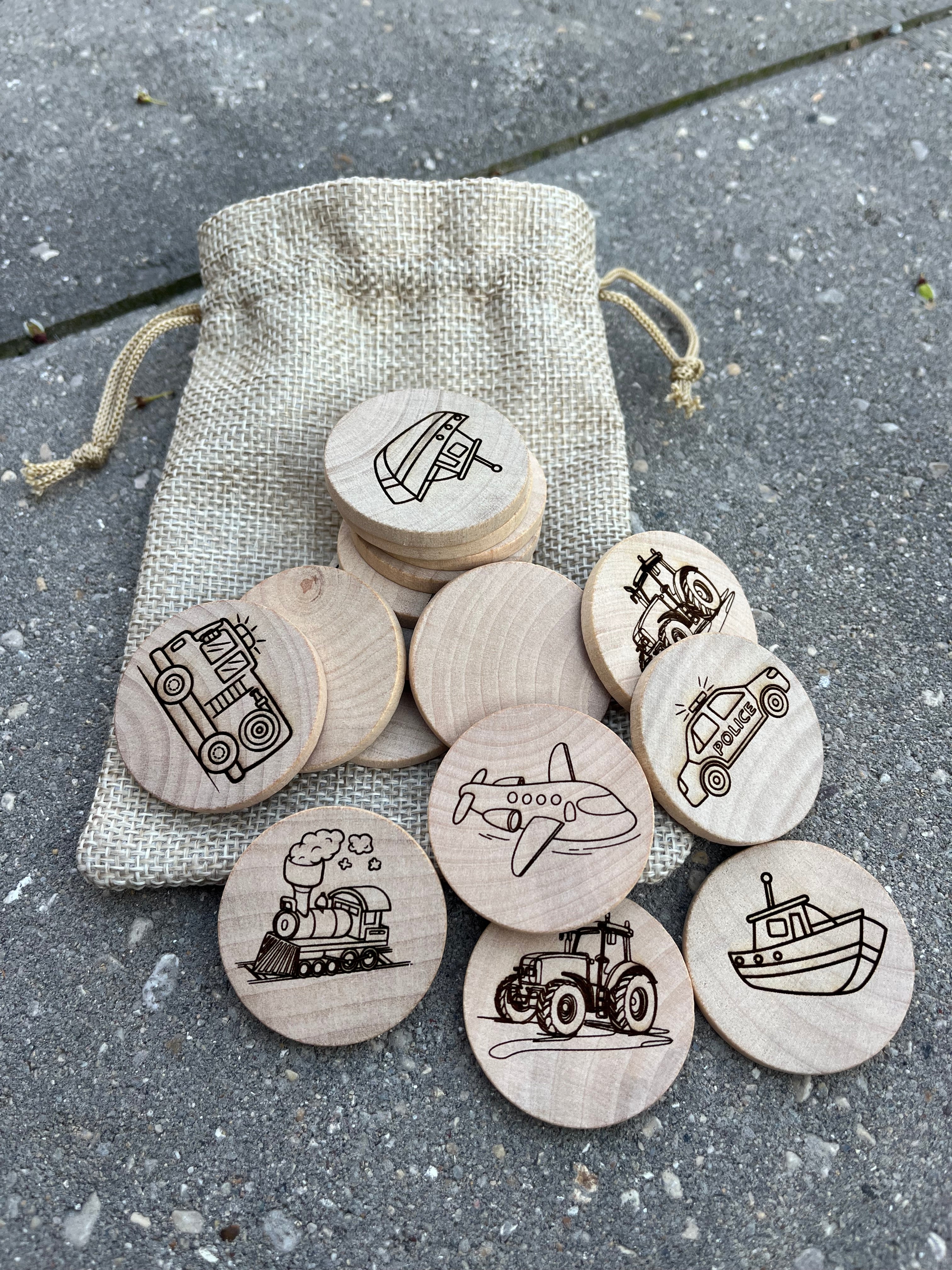 Kids Wooden Matching Game Set – Educational Montessori Toy for Toddlers and Preschoolers