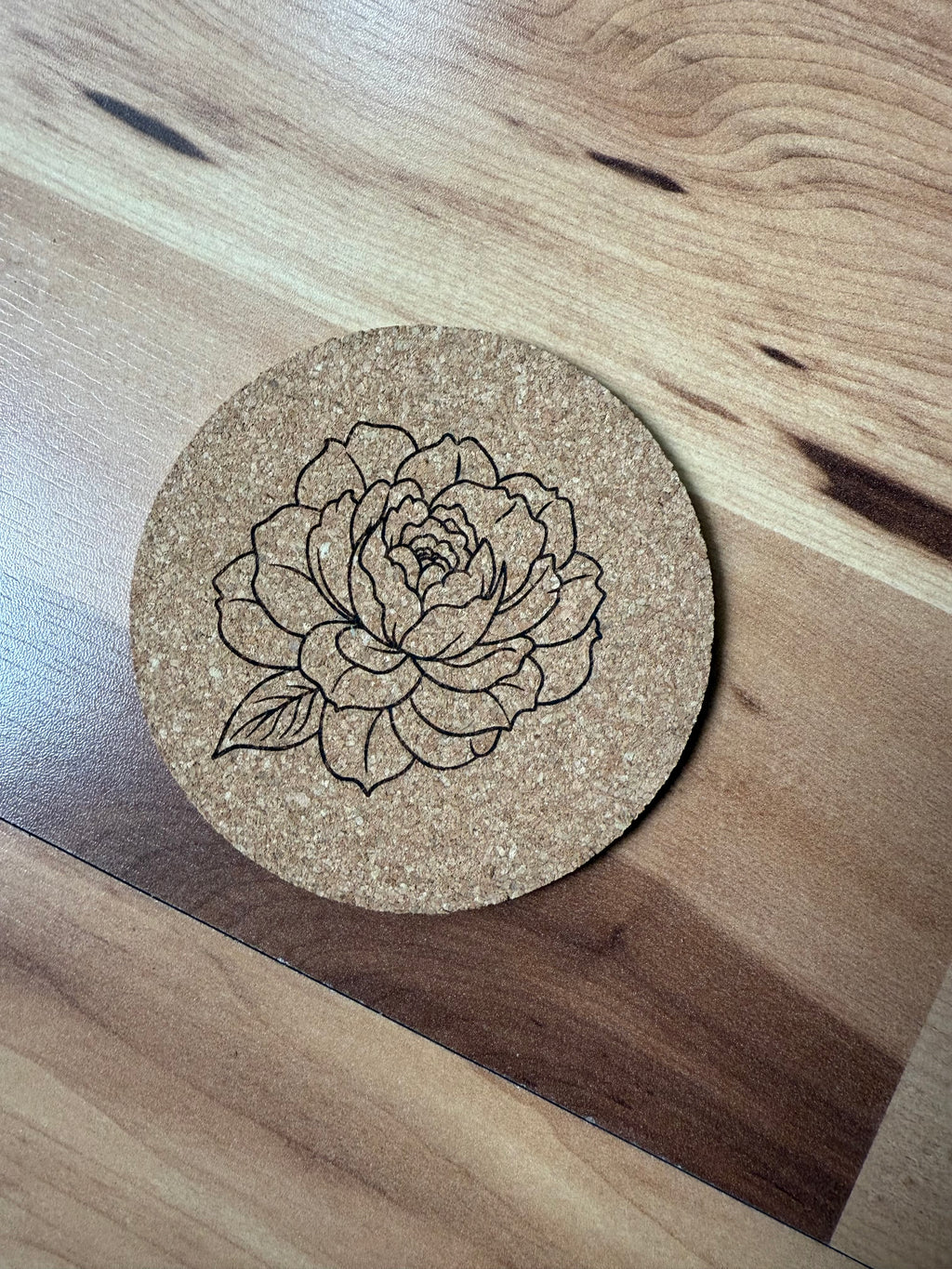 Flower Themed Engraved Coasters