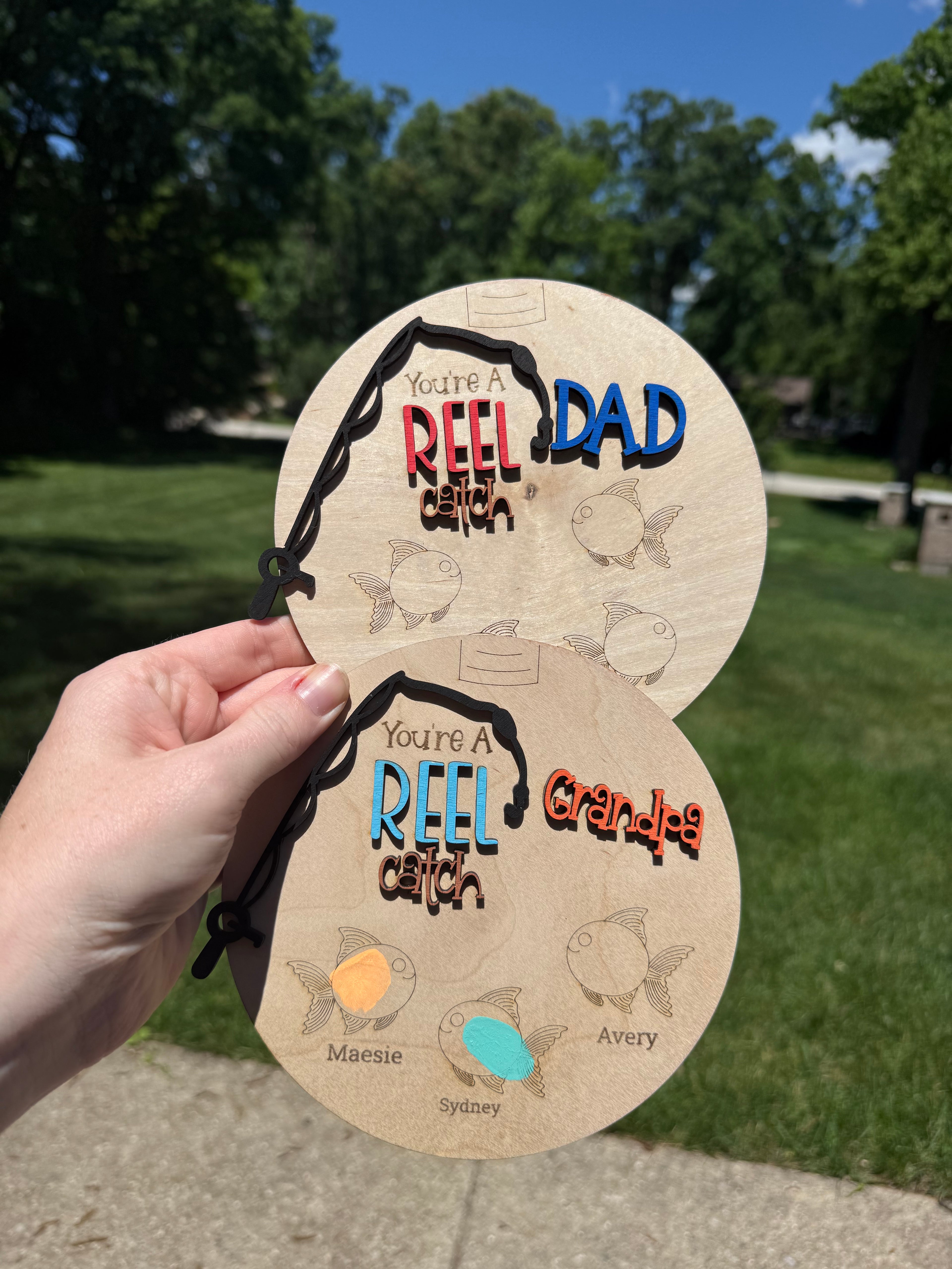 You're a Reel Catch Father's Day Fingerprint Plaque