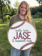 Baseball Nursery Name Sign