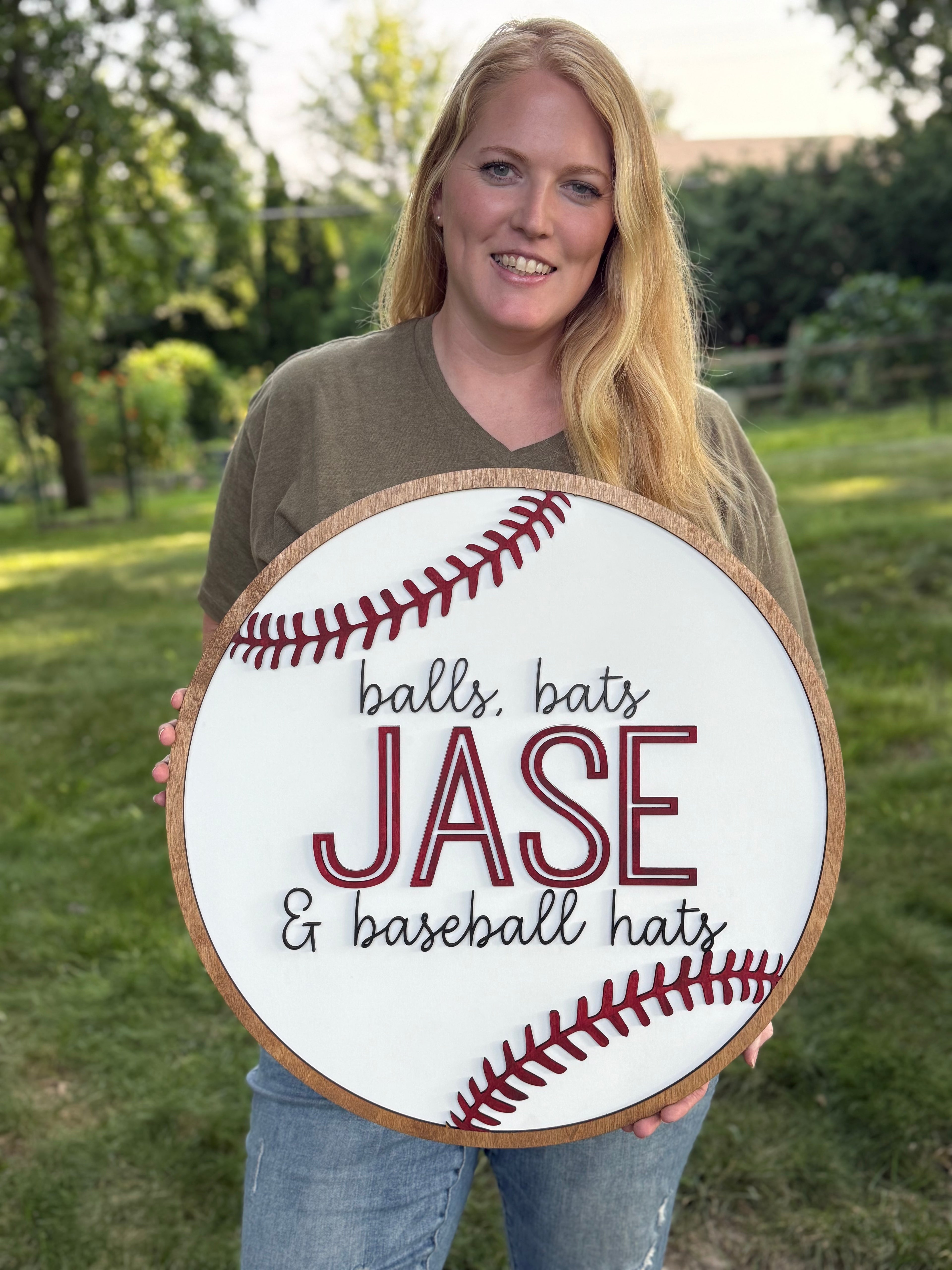 Baseball Nursery Name Sign