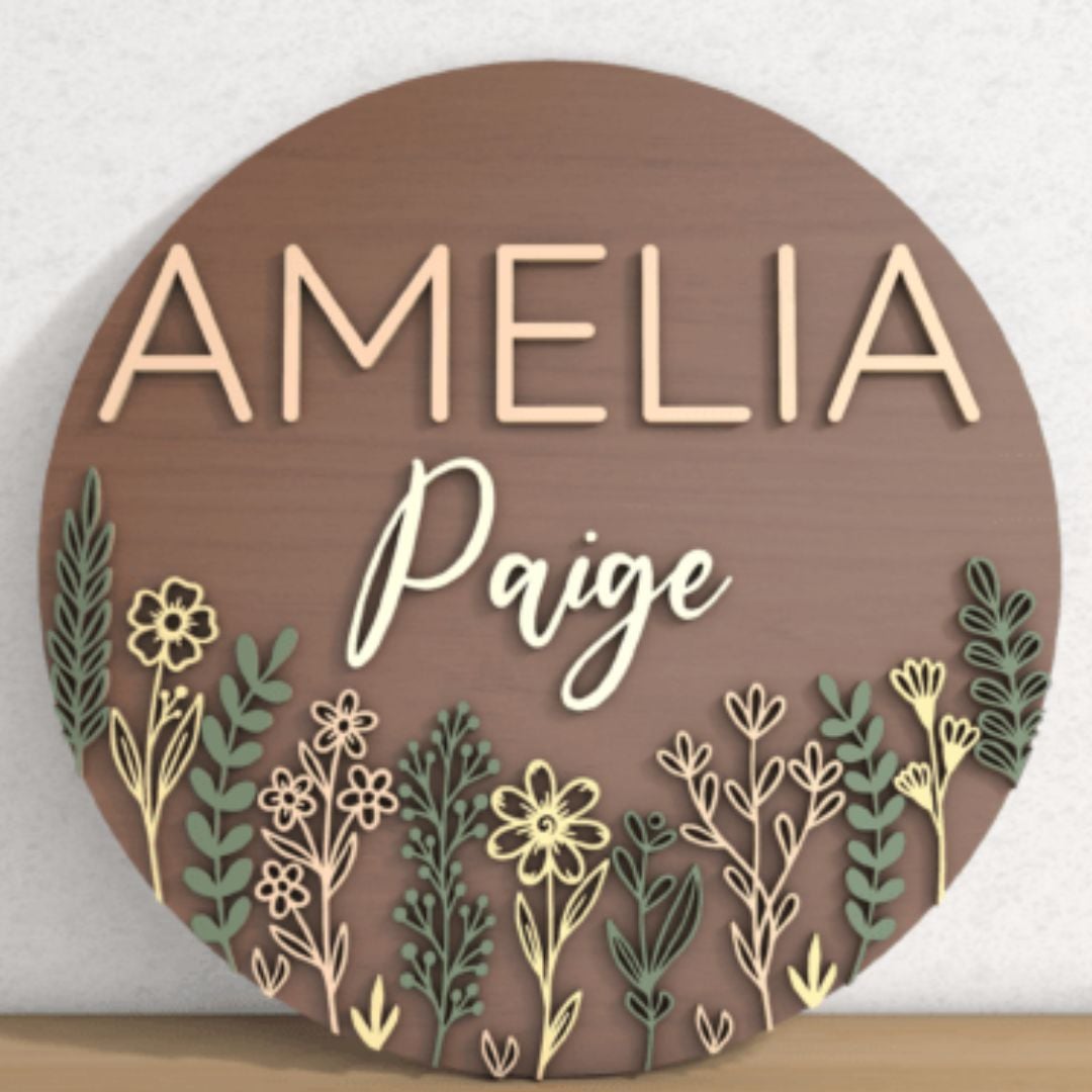 Flower Nursery Name Sign