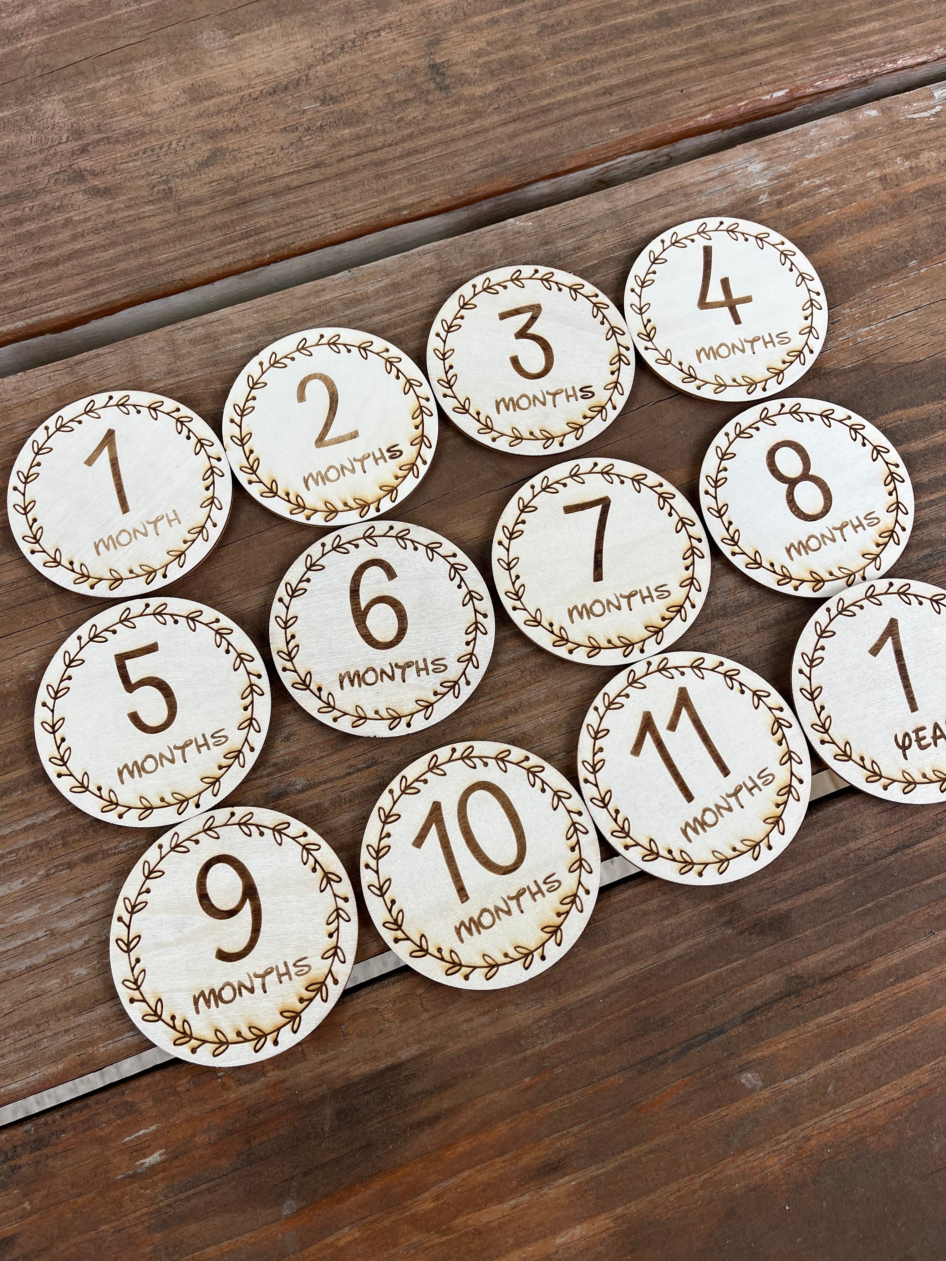 Custom Engraved Baby Milestone Discs