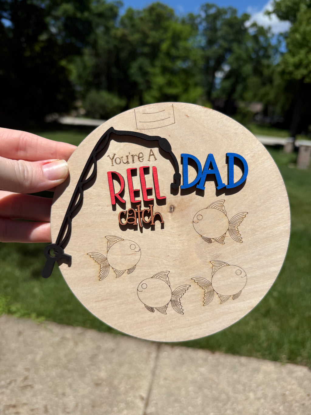 You're a Reel Catch Father's Day Fingerprint Plaque
