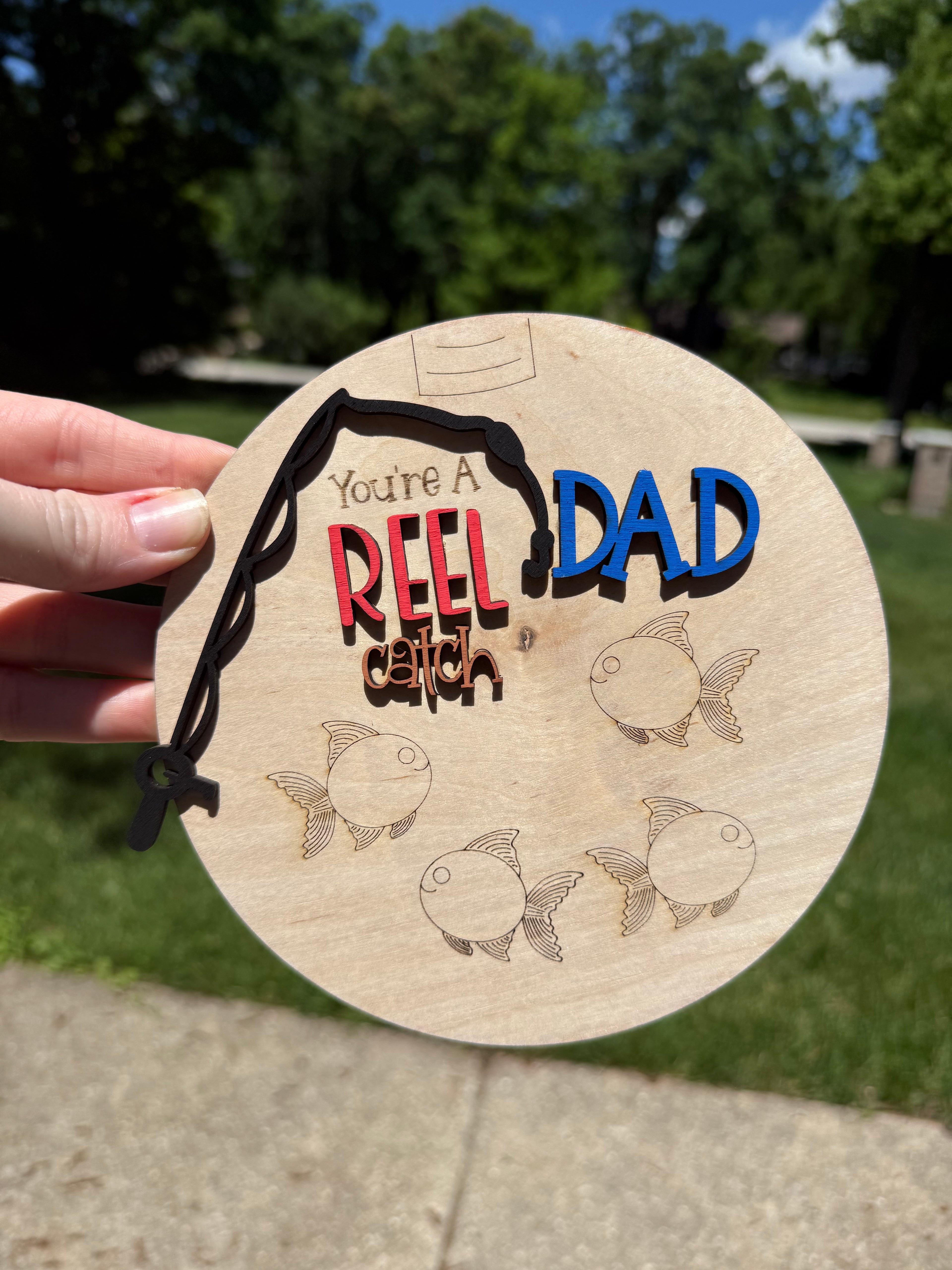You're a Reel Catch Father's Day Fingerprint Plaque