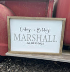 Custom Printed Family Name Sign