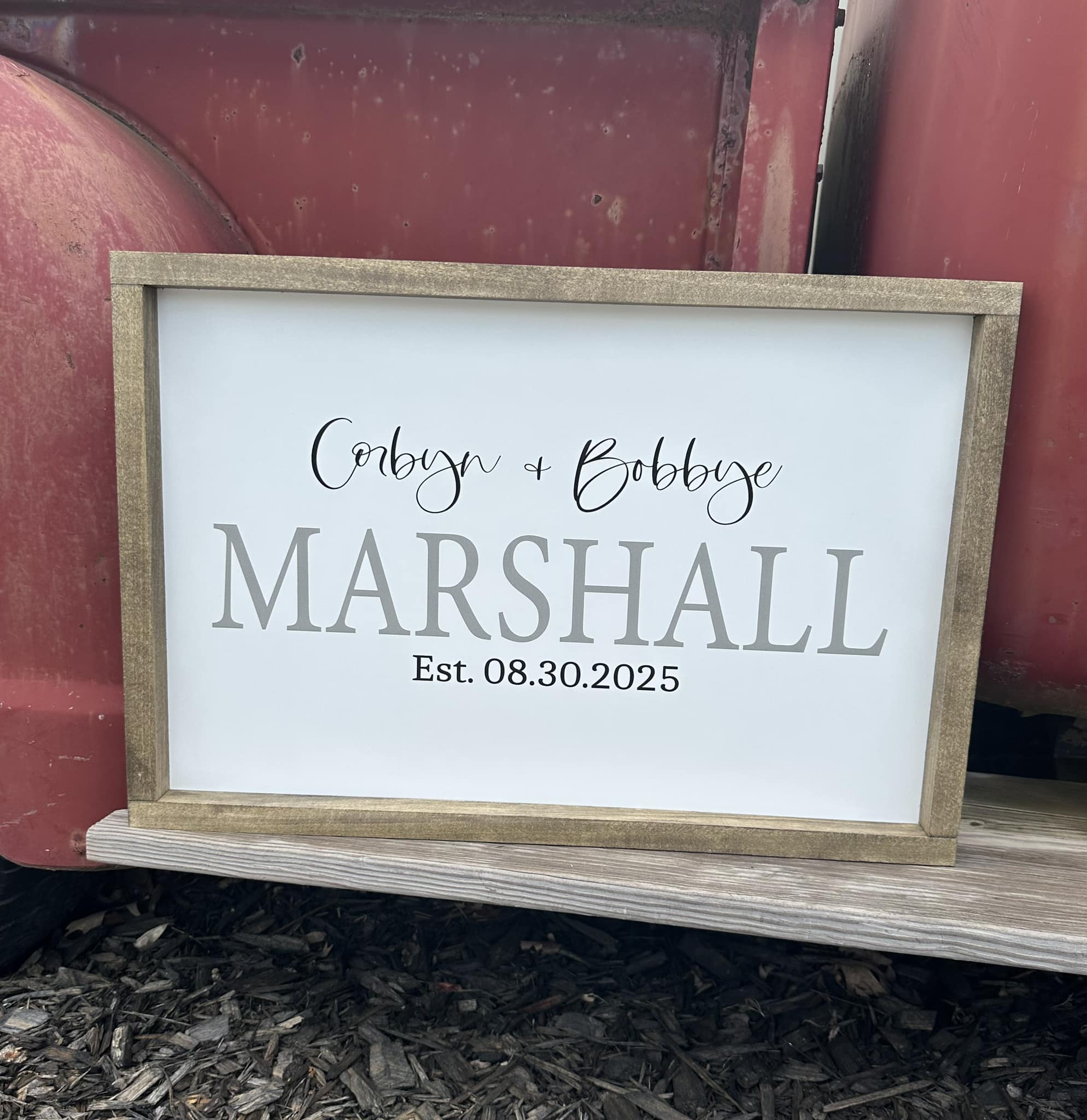 Custom Printed Family Name Sign