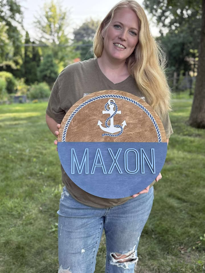 Nautical Nursery Name Sign