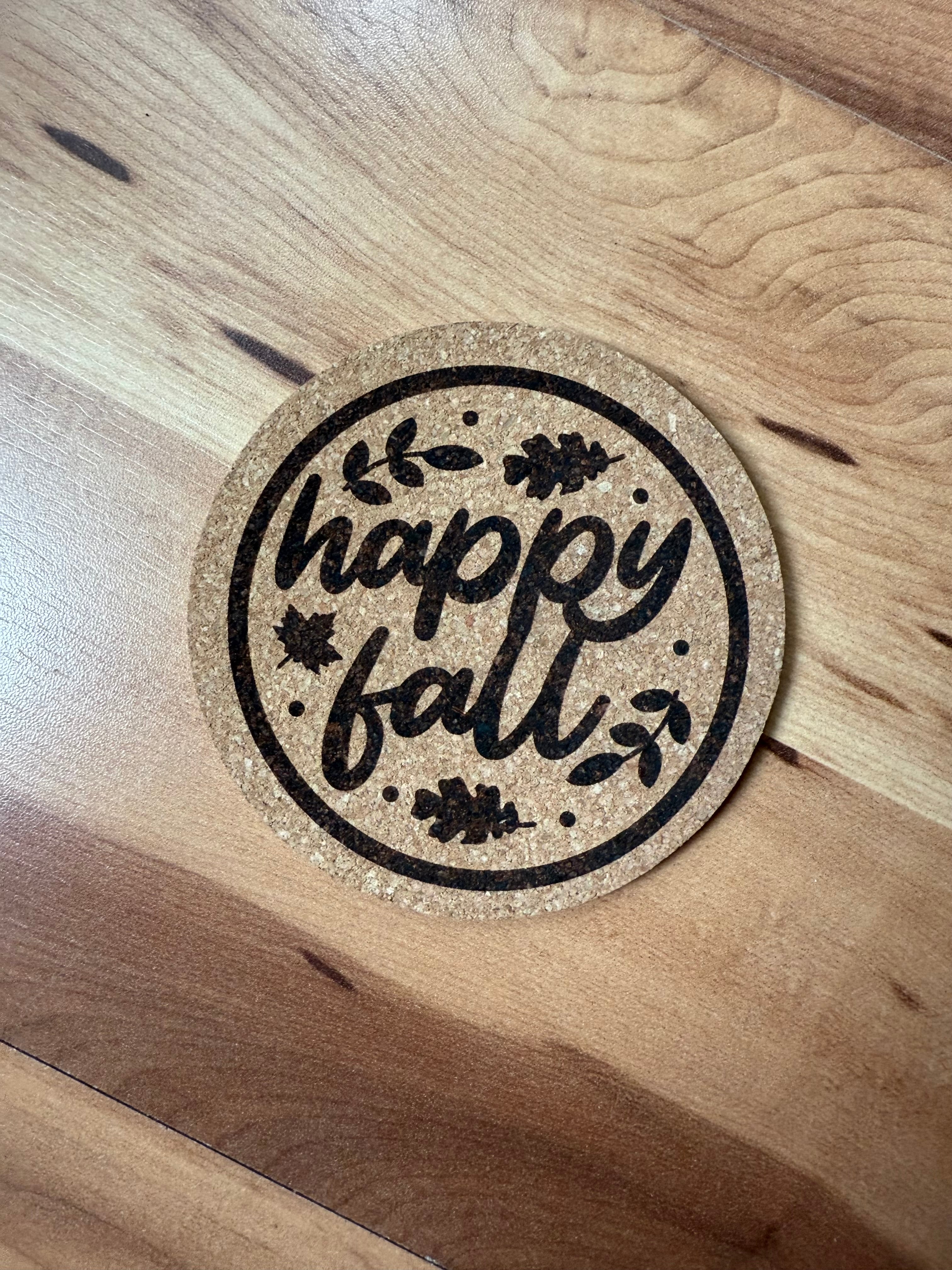 Fall Themed Engraved Coasters