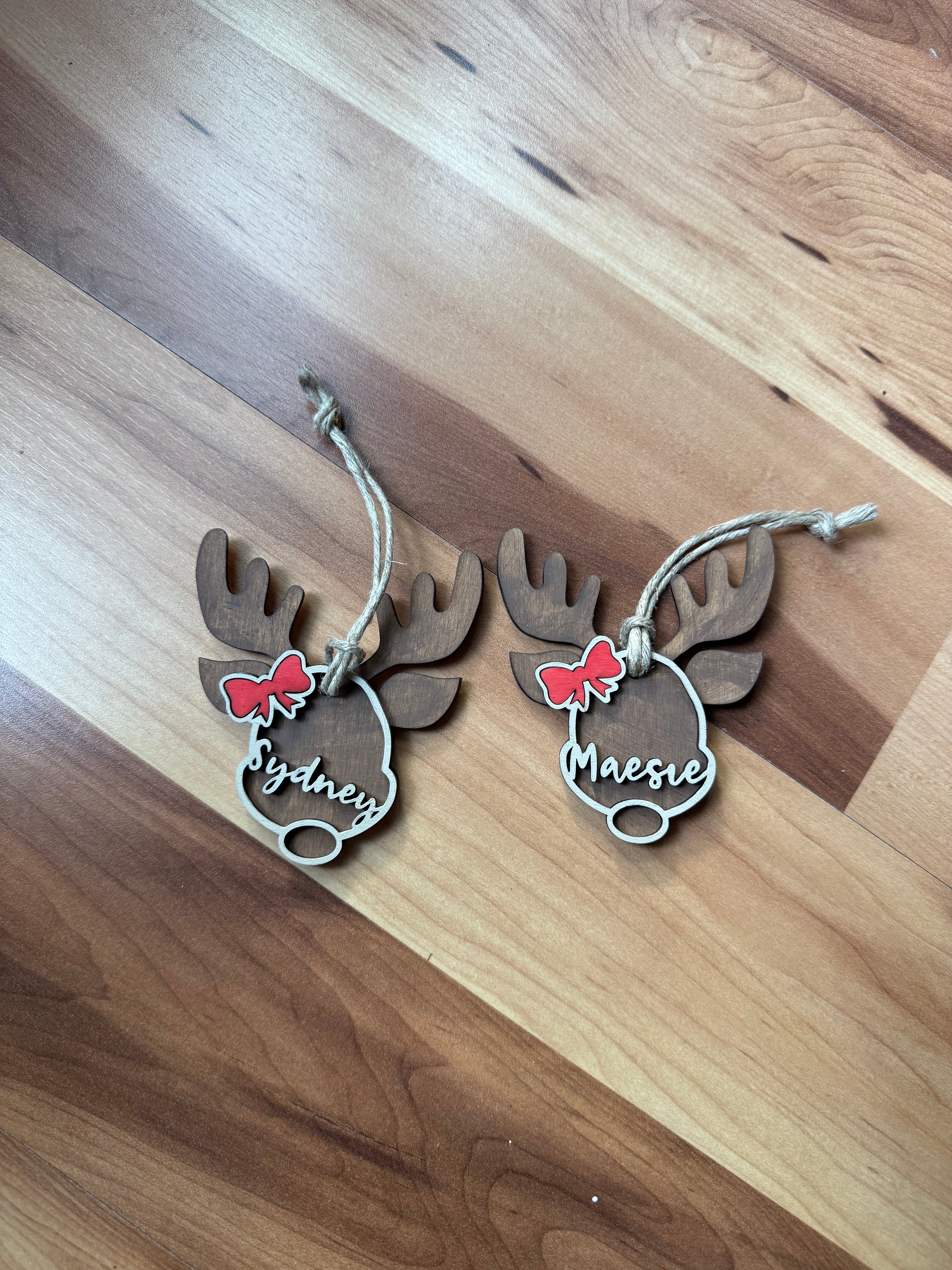 Reindeer Name Ornament