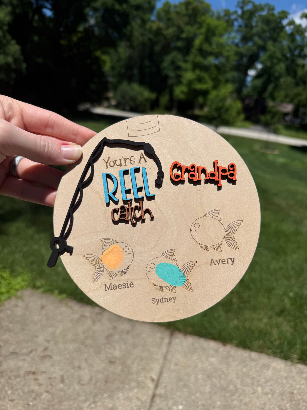 You're a Reel Catch Father's Day Fingerprint Plaque