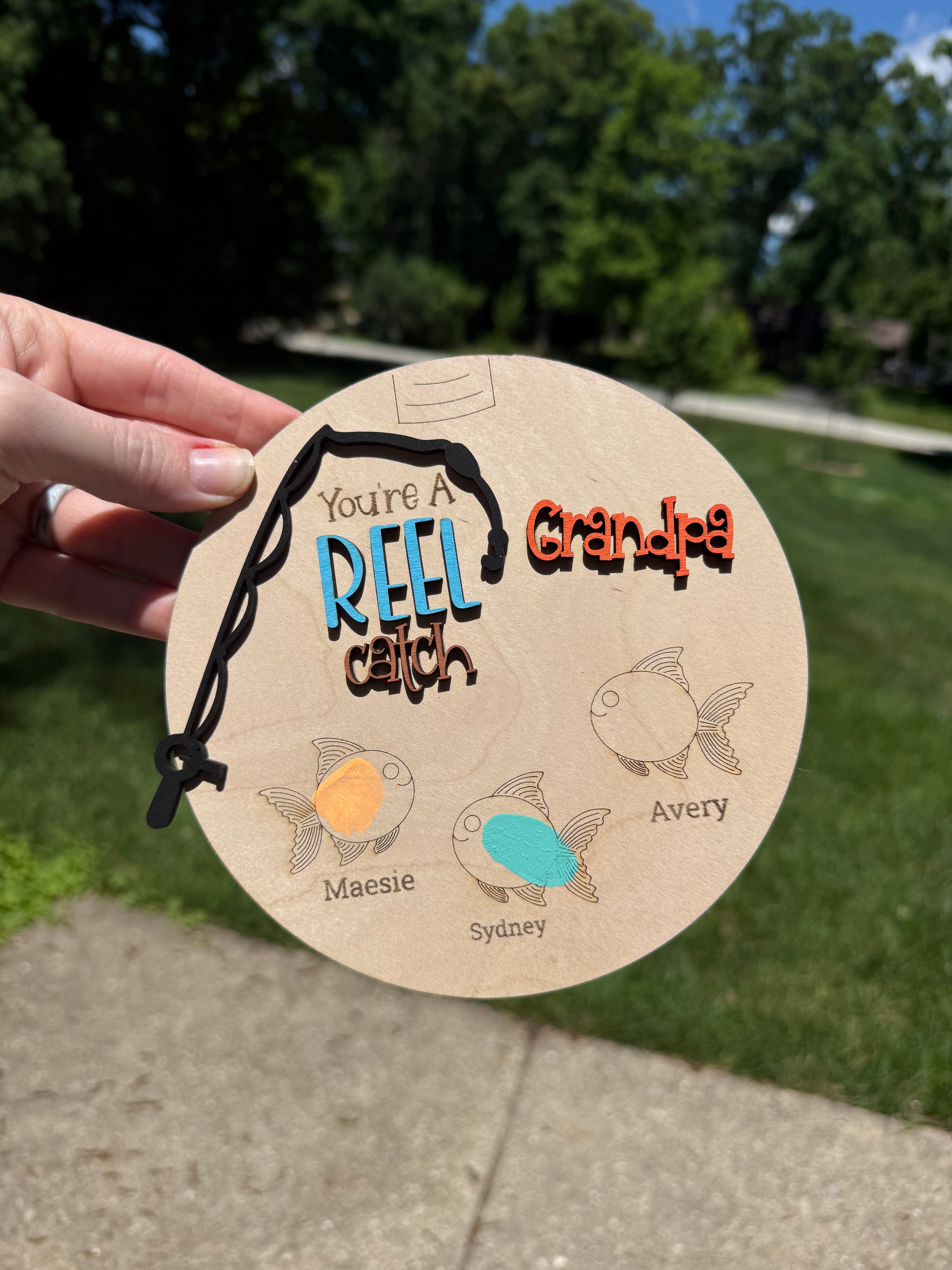 You're a Reel Catch Father's Day Fingerprint Plaque