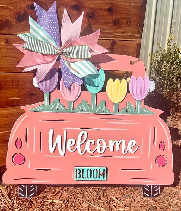 Welcome Truck Spring Tulip Sign Kit