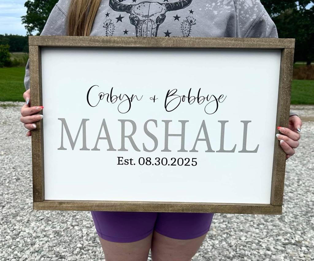 Custom Printed Family Name Sign