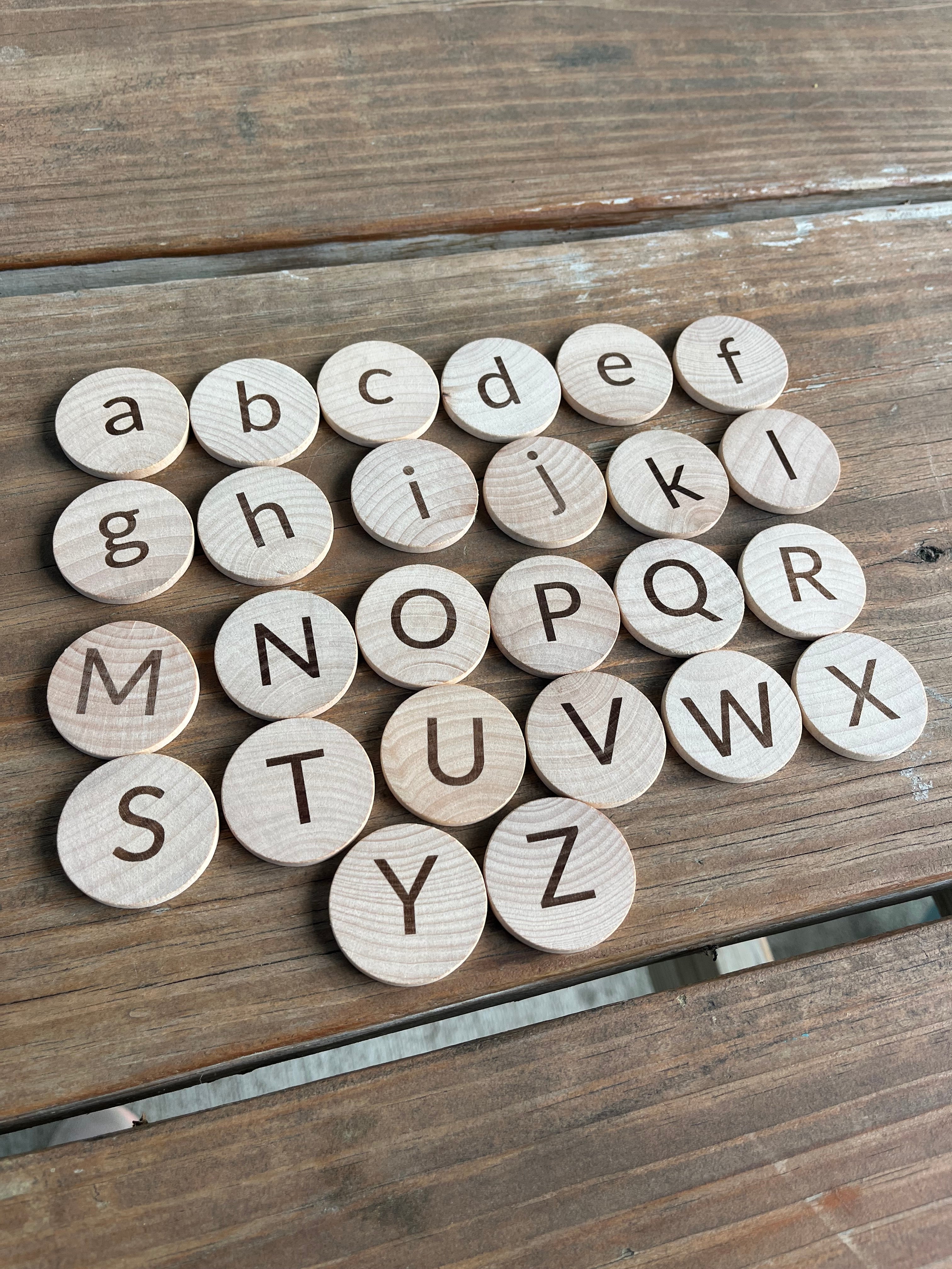 Kids Wooden Alphabet Game Set – Uppercase & Lowercase Letter Matching Toy for Early Learning (Ages 2-6)