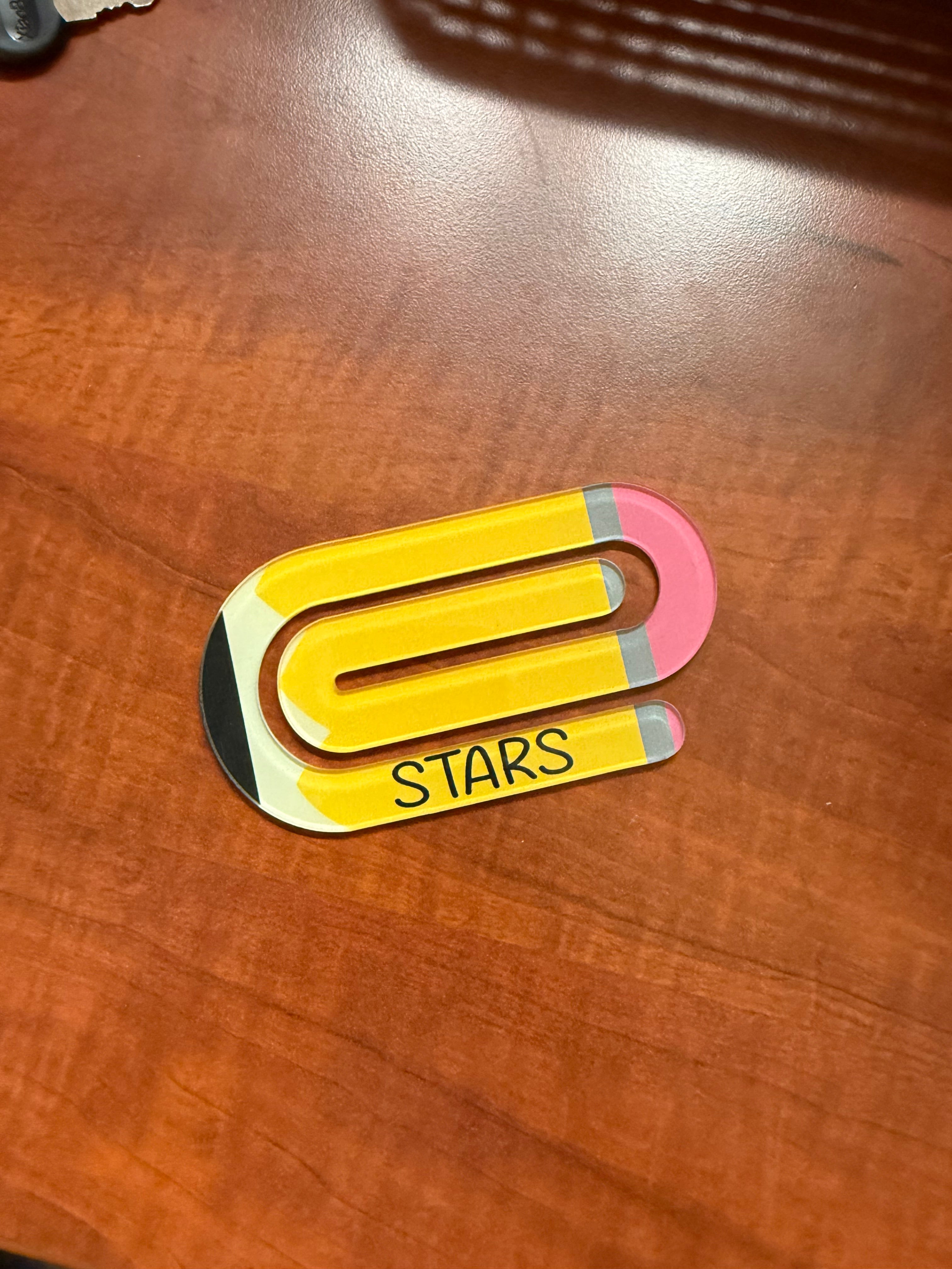 Acrylic Paperclip Teacher Name