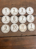 Custom Engraved Baby Milestone Discs