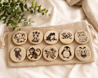 Kids Wooden Matching Game Set – Educational Montessori Toy for Toddlers and Preschoolers