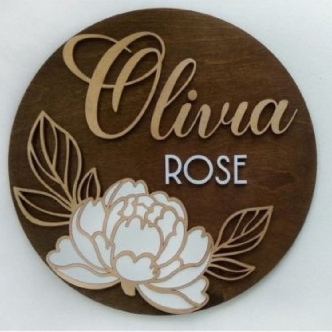 Peony Nursery Name Sign