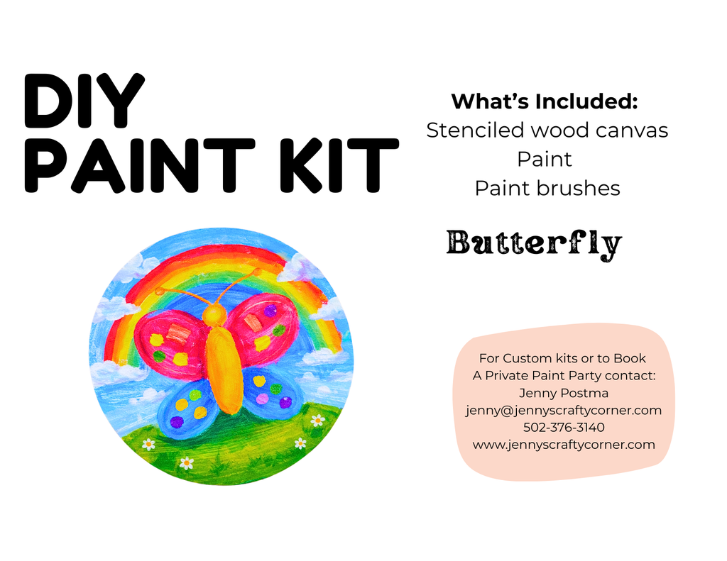 Butterfly Wooden Canvas Art Kit