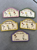 Custom Engraved "Grandma's Garden" Wooden Plaque