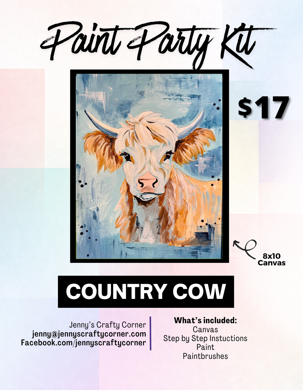 Country Cow Art Kit