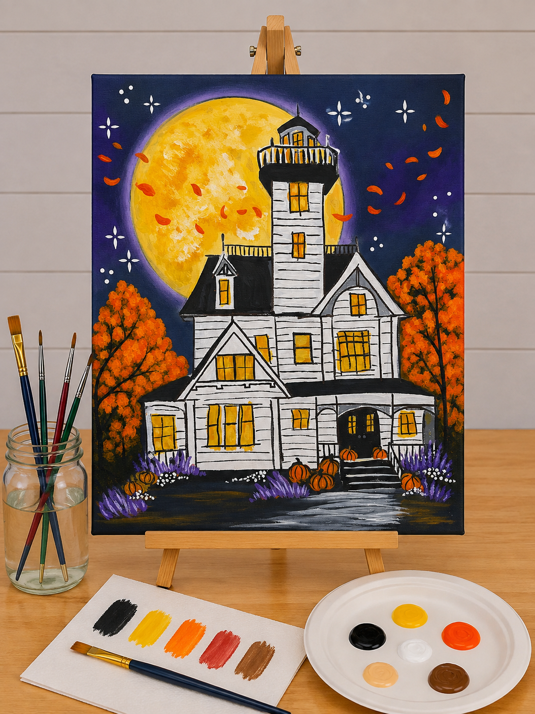 Haunted House Canvas Art Kit