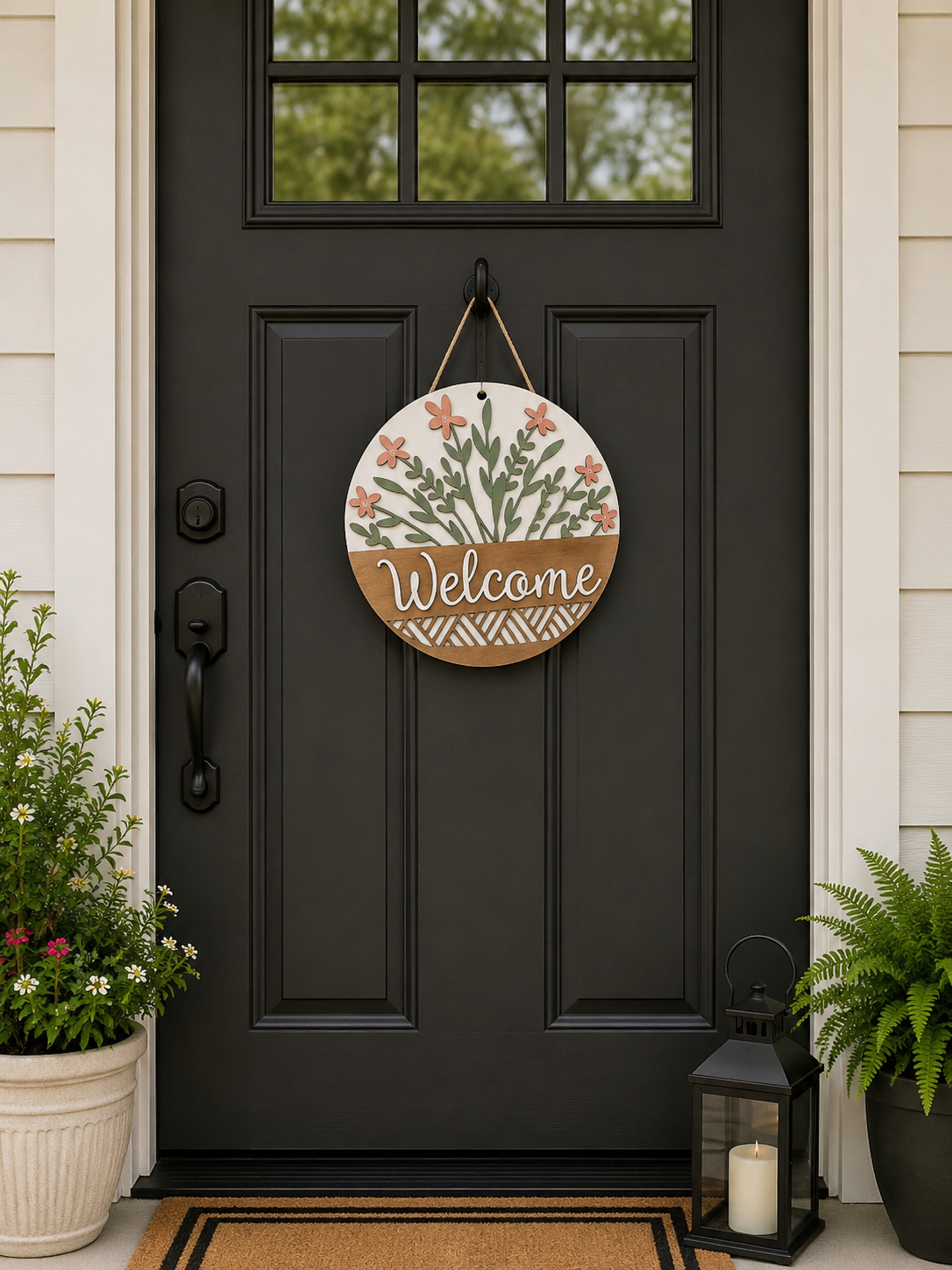 WELCOME AZTEC FLORAL