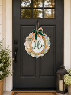 “Hi” Scalloped Door Hanger
