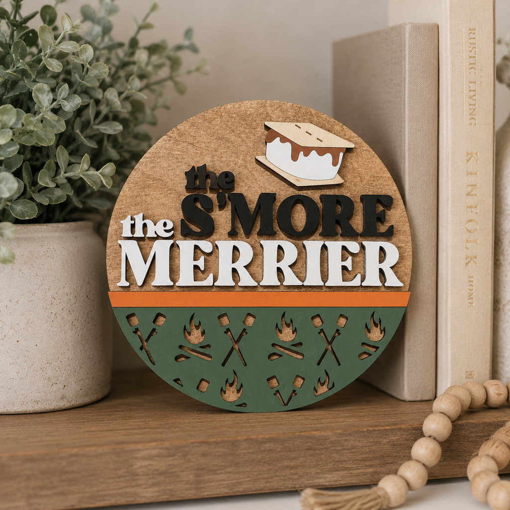 The S'More Merrier Mini Round Sign Craft Kit 🔥🍫🏕️