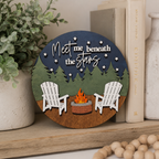 Meet Me Beneath the Stars Mini Round Sign Craft Kit ✨🔥🌲