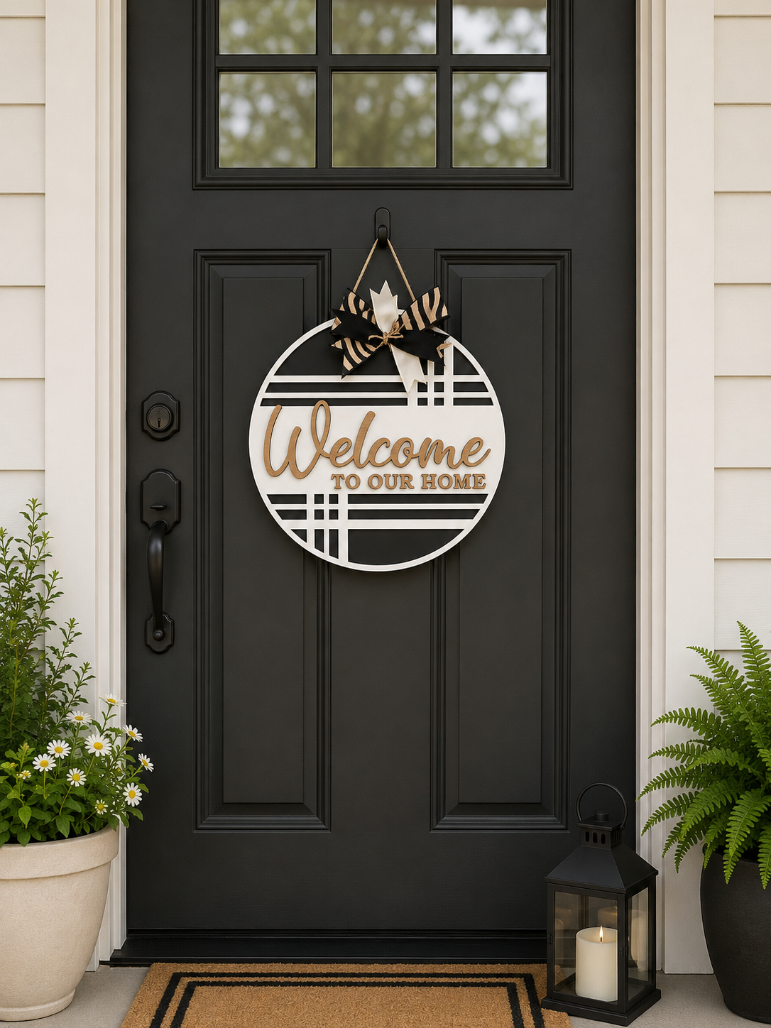 Welcome To Our Home Stripes Sign Kit
