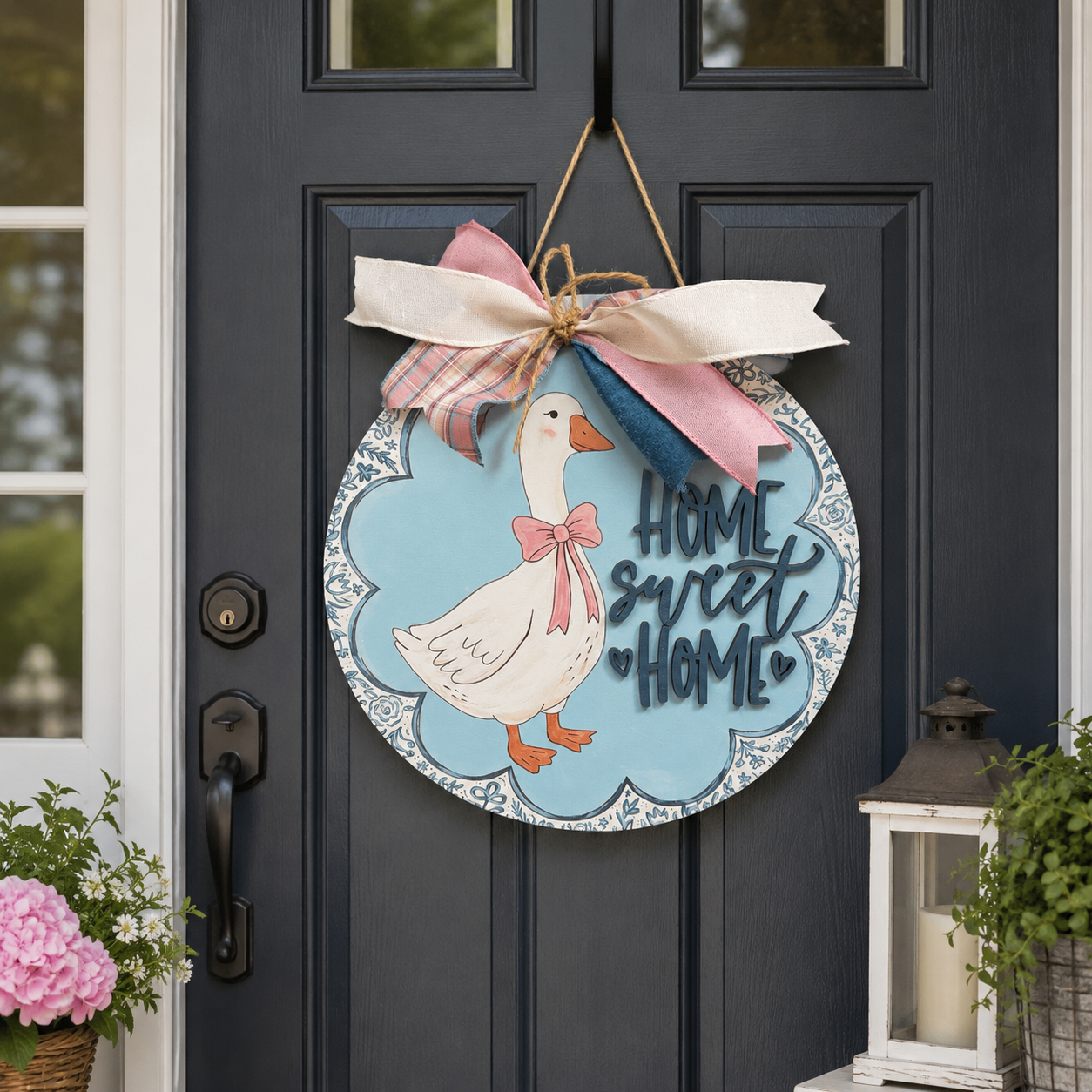 Goose “Home Sweet Home” Door Hanger