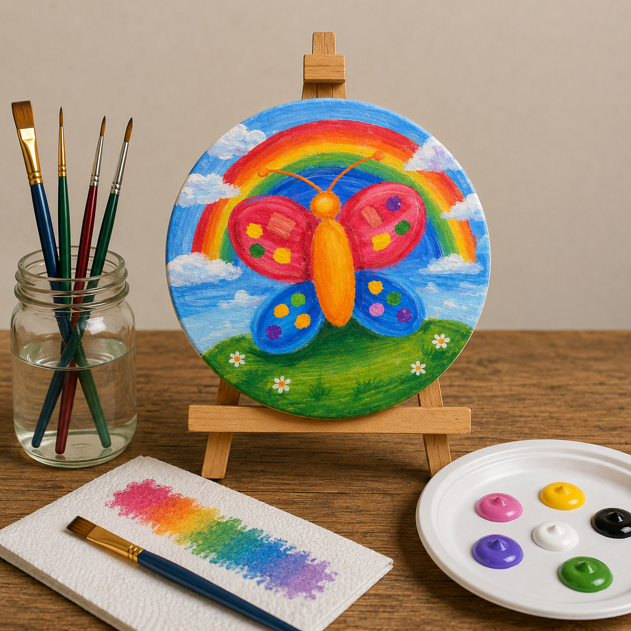 Butterfly Wooden Canvas Art Kit