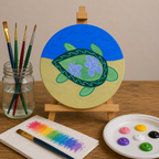 Turtle Wood Canvas Art Kit