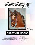 Chestnut Horse Canvas Art Kit