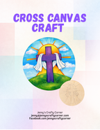 Cross Wooden Canvas Art Kit