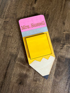 Custom Pencil-Shaped Post-it Note Holder