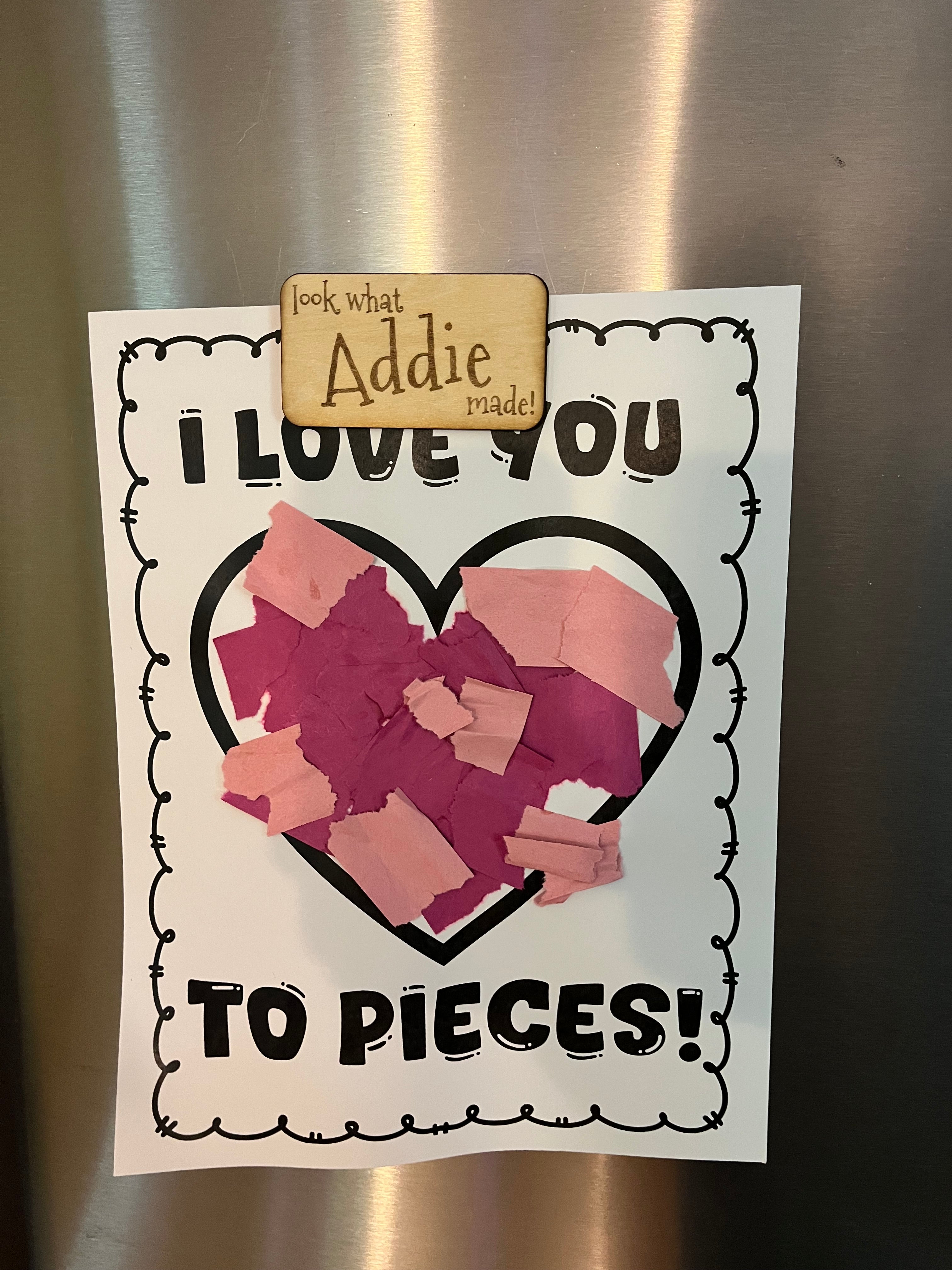 Custom Engraved "Look What (Name) Made" Fridge Magnet