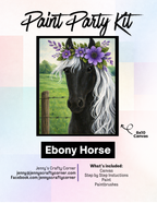Ebony Horse Canvas Art Kit