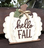 Hello Fall Pumpkin Shelf Sitter DIY Kit