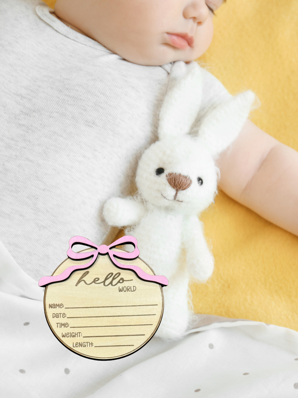 Baby Announcement Sign (Name not Lasered)