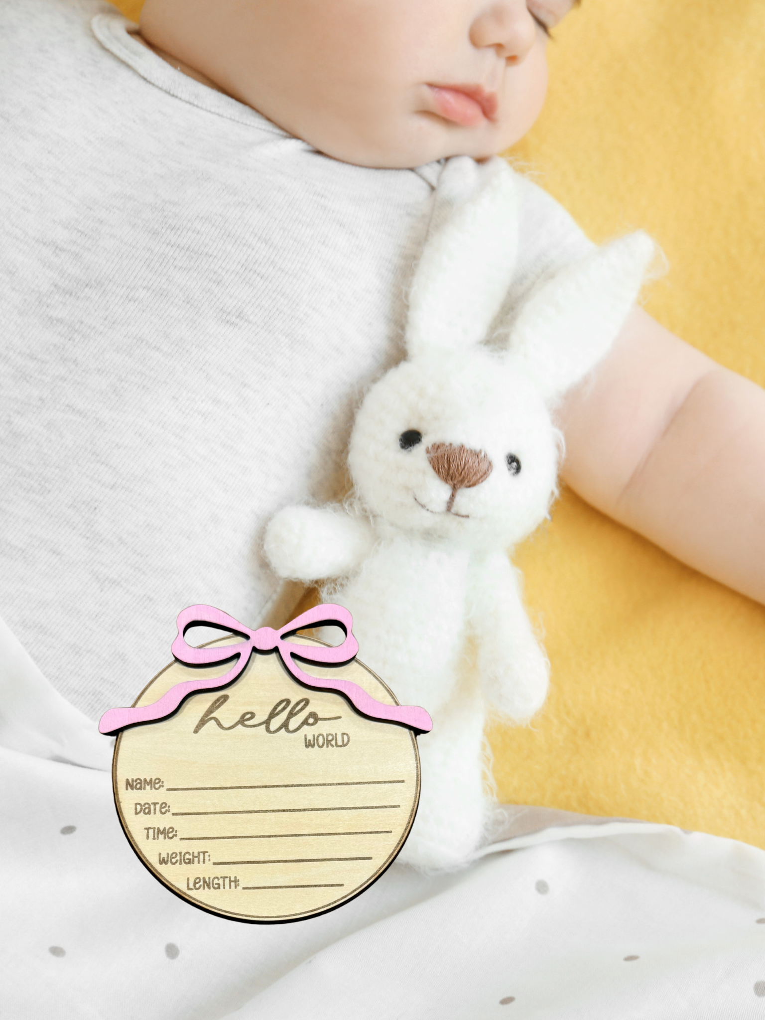 Baby Announcement Sign (Name not Lasered)