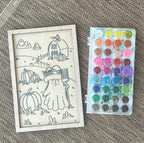 FALL Wooden Canvas Watercolor Flower Art – 9.5" x 12"