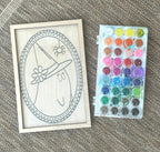 FALL Wooden Canvas Watercolor Flower Art – 9.5" x 12"