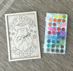 FALL Wooden Canvas Watercolor Flower Art – 9.5" x 12"
