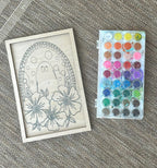 FALL Wooden Canvas Watercolor Flower Art – 9.5" x 12"